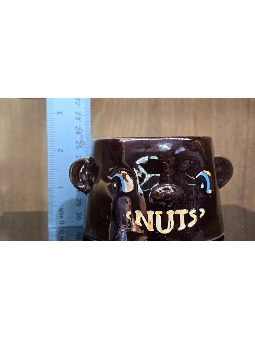 Vintage Nasco Kitschy Anthropomorphic Redware Nut Bowl 